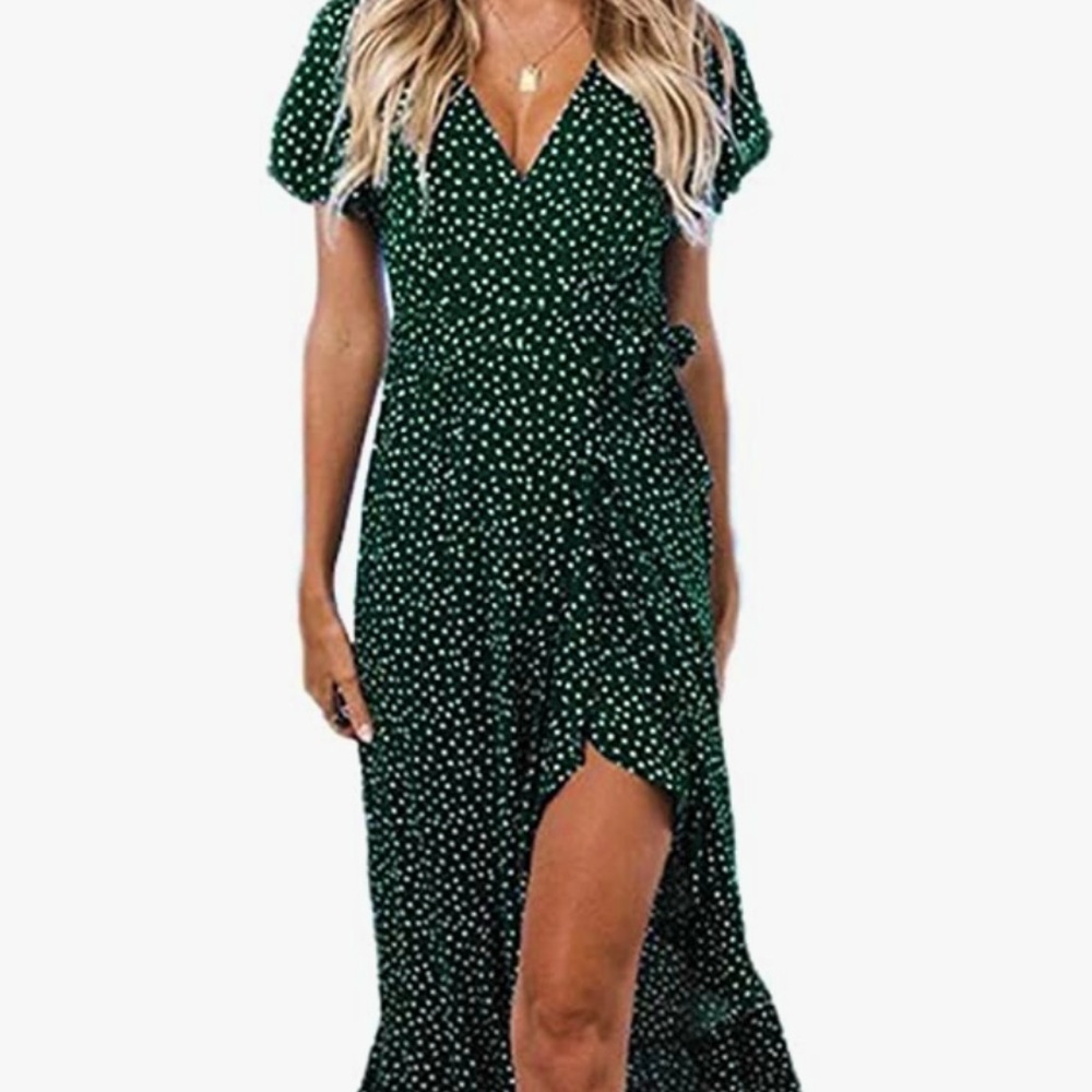 NWT Boho Printed Wrap Dress